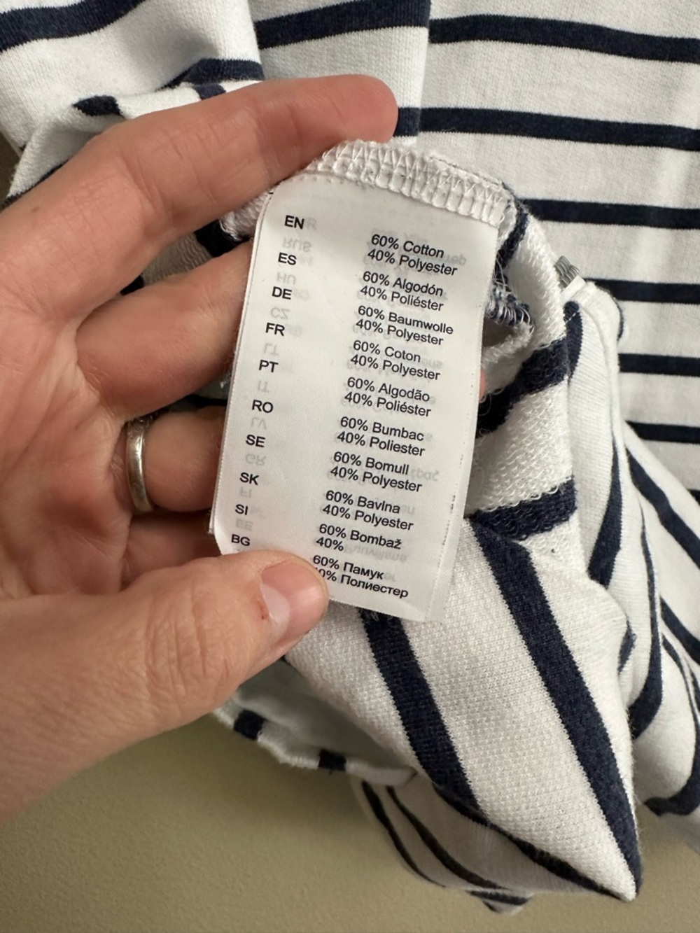 Helly Hansen White Navy Stripes Nautical Tunic Top - Picture 9 of 13